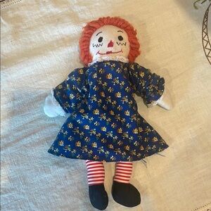 Classic Rag Doll with Blue Floral Dress